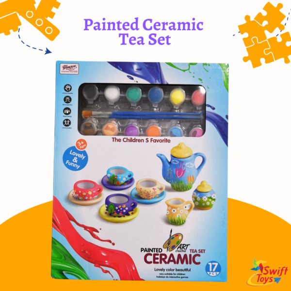 Painted Ceramic Tea Set