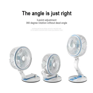 LR 2018 Table Fan, Small Portable Desktop Fan with 21 SMD Light Strong Wind, Quiet Operation Personal Mini Fan (2)