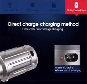 Multifunctional Solar Camping Light with Fan Waterproof Lantern Tent Light for Outdoor (10)